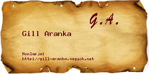 Gill Aranka névjegykártya