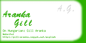 aranka gill business card